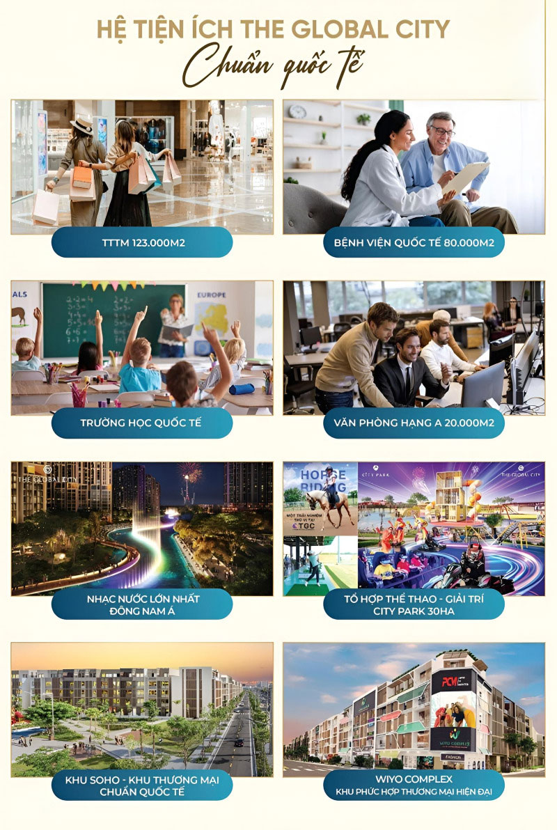 Tiện ích chuẩn quốc tế the global city