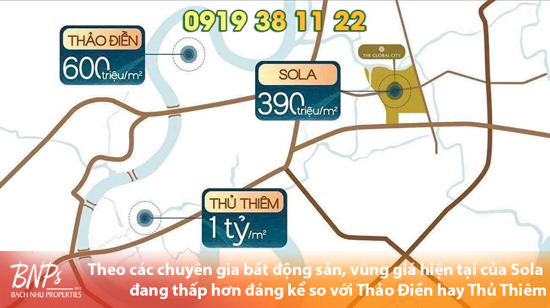 Giá rumor Sola The Global City - Bách Như Properties - BNPs