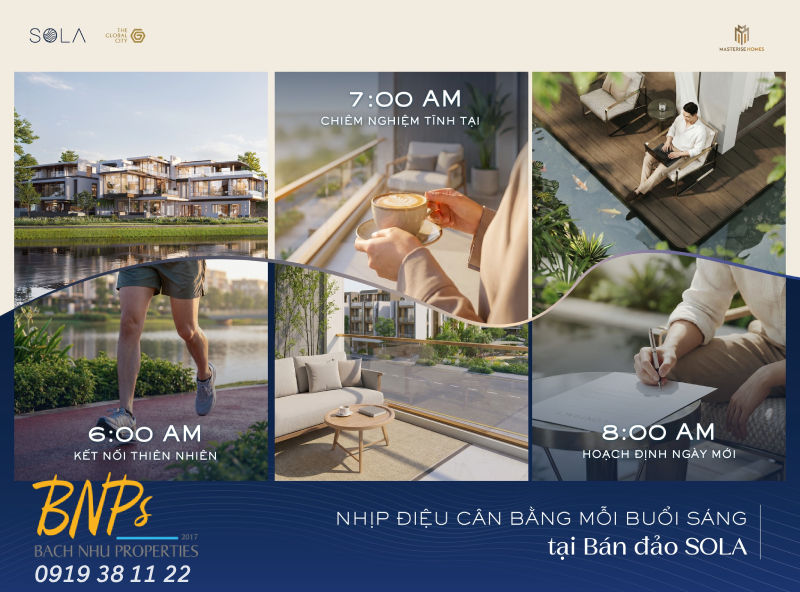 Tận hưởng nhịp sống cân bằng tại Sola The Global City mỗi sớm mai - Bách Như Properties - BNPs