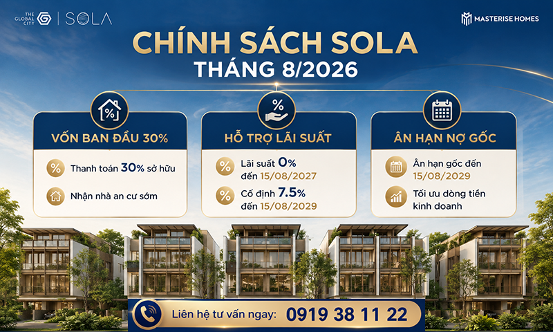 Chính sách Sola tháng 8 2026 Nhận nhà Quý 1 2027 - Bách Như Properties - BNPs