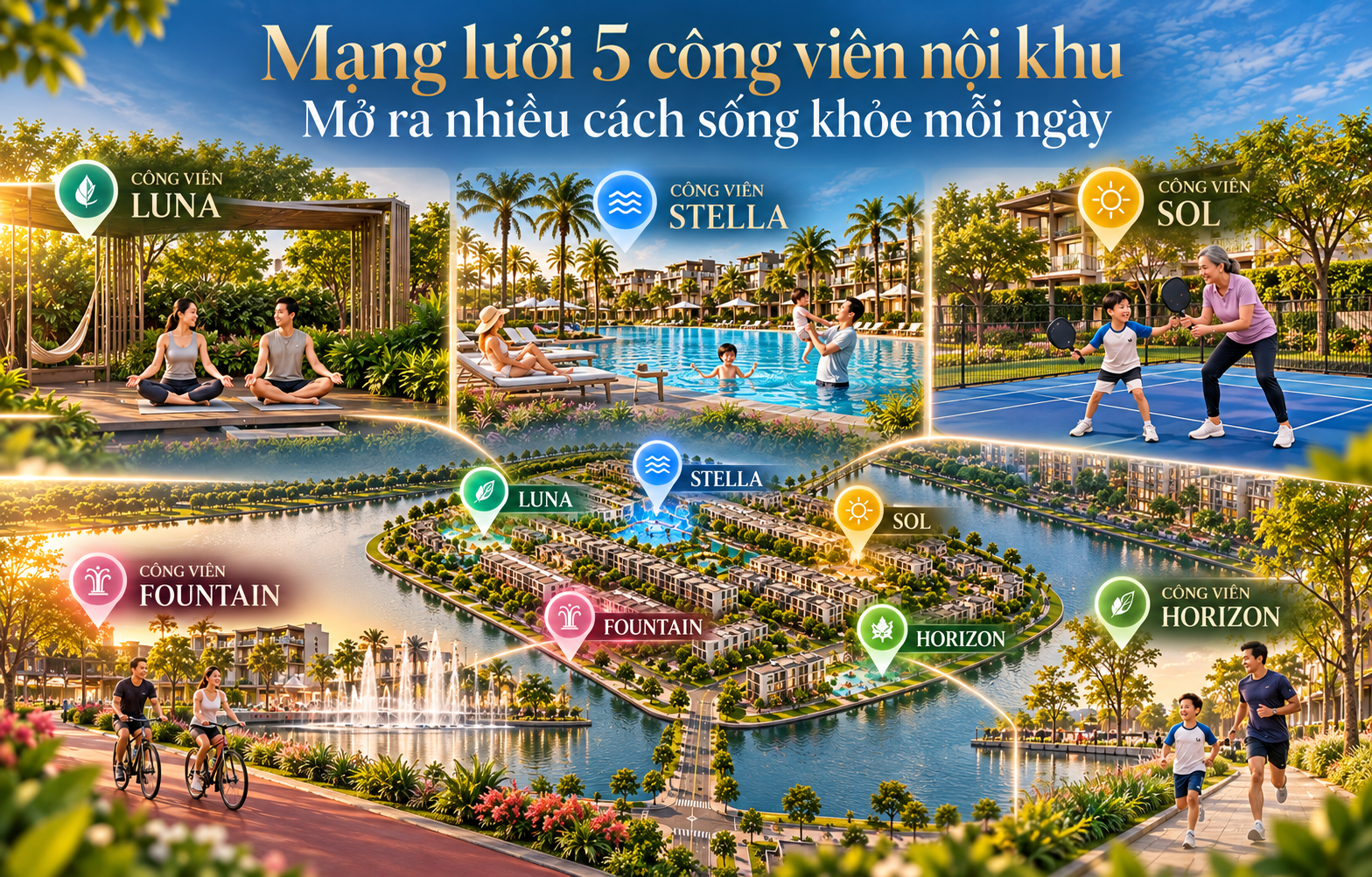 Không Gian Sống Khỏe Mạnh Tại SOLA cùng 5 công viên chủ đề - Bách Như Properties - BNP's